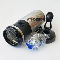 Шейкер Blender Bottle Stainless Steel с шариком 820ml (BB-72258, Steel Black)